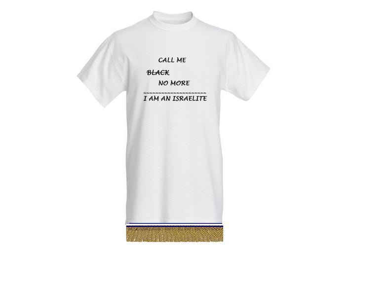 Hebrew Israelite T Shirt With Fringes, Precept Upon Precept, Gold Graphic,  Gold Fringes, X Nation Brand, 12 Tribes Garments 